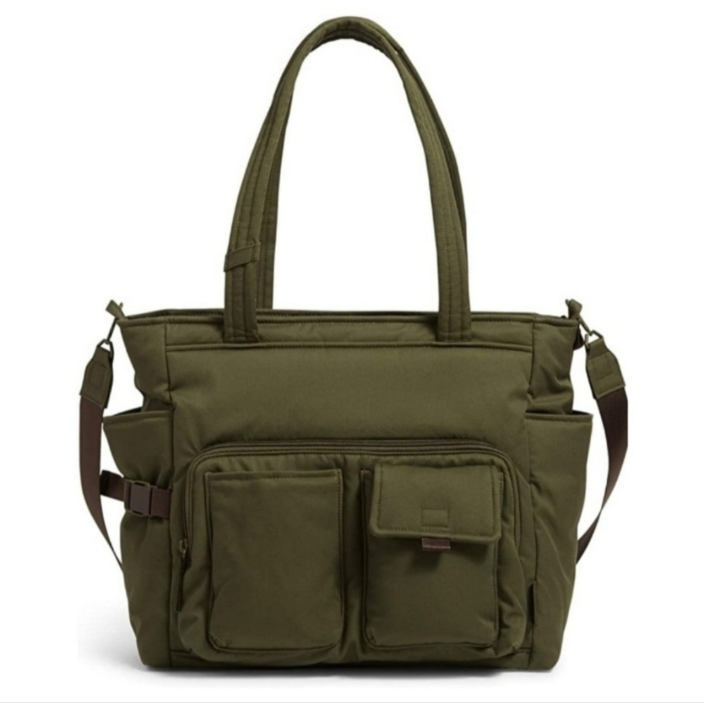 Vera Bradley Cotton Utility Tote Bag in Climbing Ivy - Picture 1 of 5